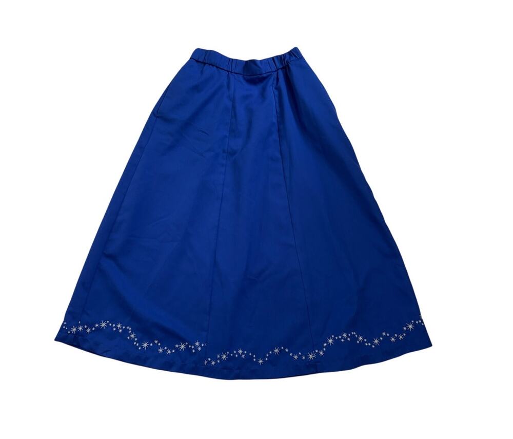Disney World Cast Member Costume Prop XS -31 Womens Skirt Blue With Designs